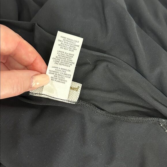 Tommy Bahama Black Mesh Sheer Open Front Long Sleeve Cardigan Size XS - Picture 7 of 9